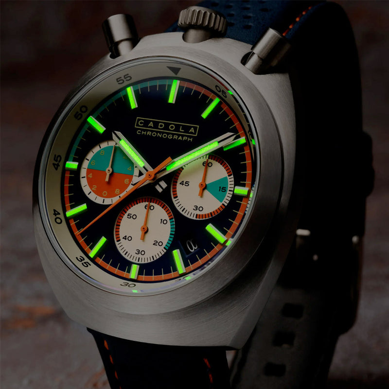 Cadola Testa Di Toro Chronograph in Ignition Blue #CD-1058-02
