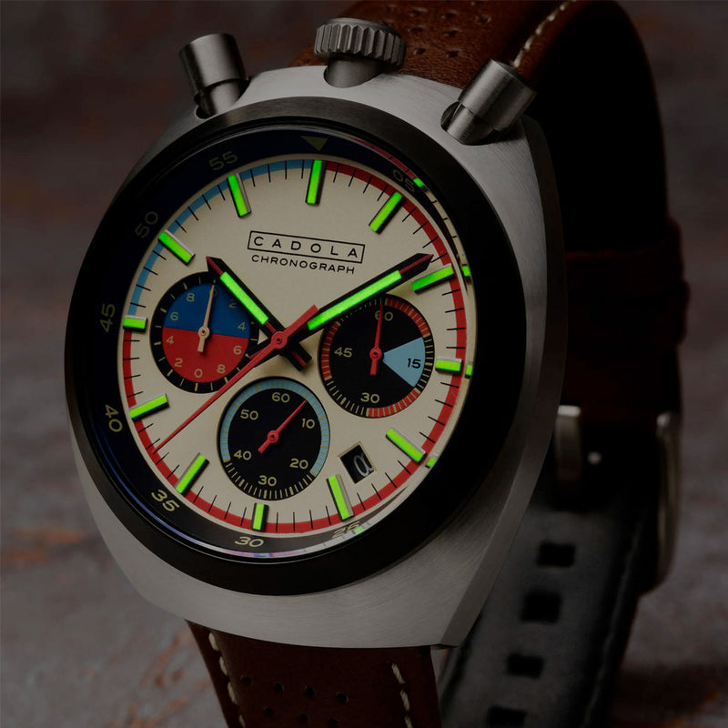 Cadola Testa Di Toro Chronograph in Beige Burnout #CD-1058-04