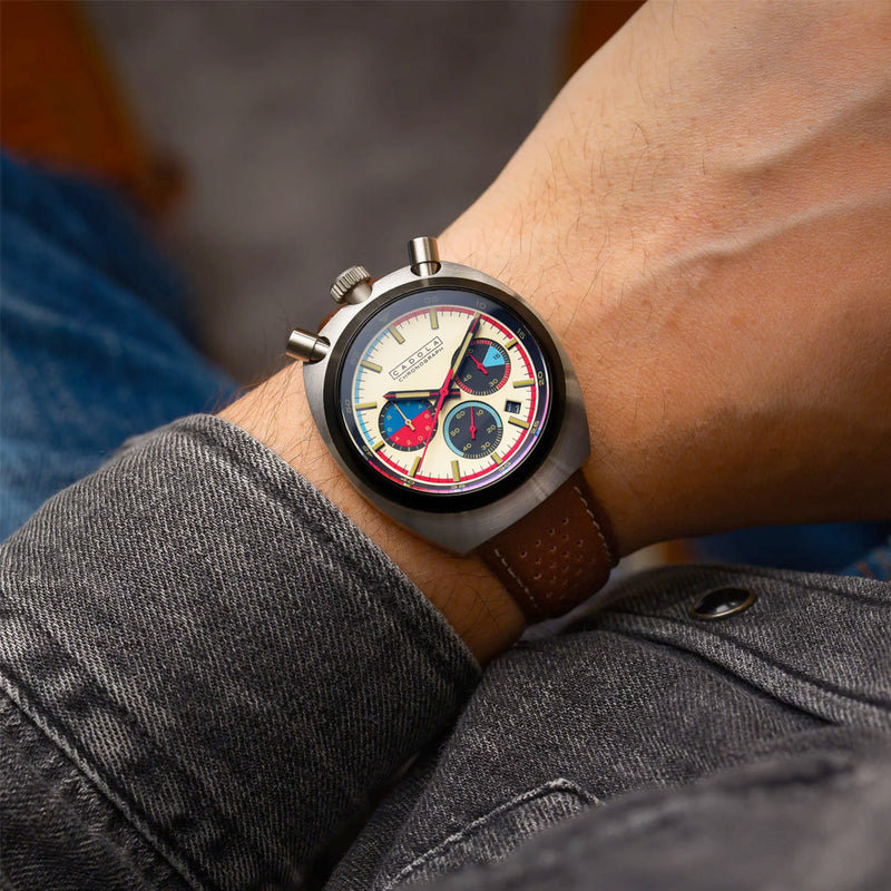 Cadola Testa Di Toro Chronograph in Beige Burnout #CD-1058-04