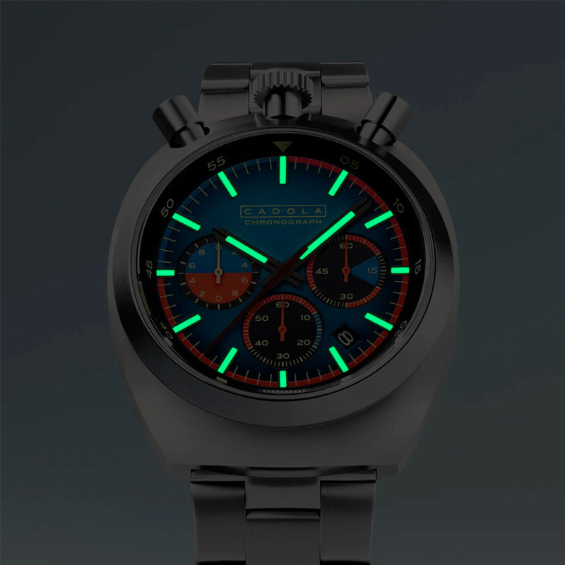 Cadola Testa Di Toro Chronograph in Cobalt Gauge #CD-1058-33