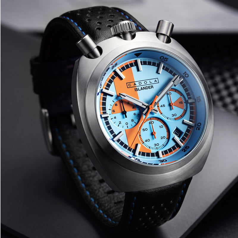 Cadola x Islander Testa Di Toro Chronograph in Skyfire Drift #CD-1058-LIW0C