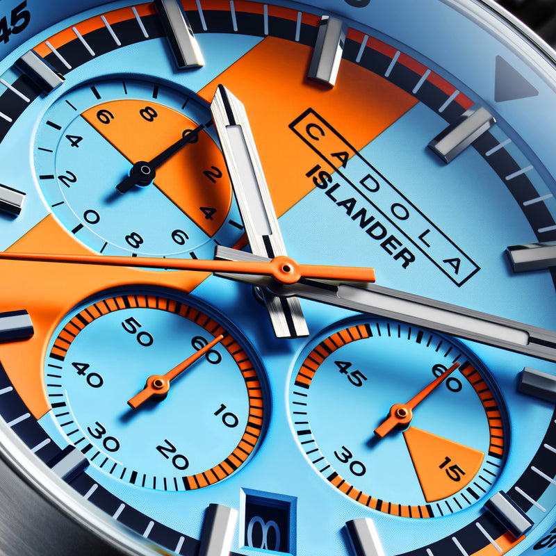 Cadola x Islander Testa Di Toro Chronograph in Skyfire Drift #CD-1058-LIW0C