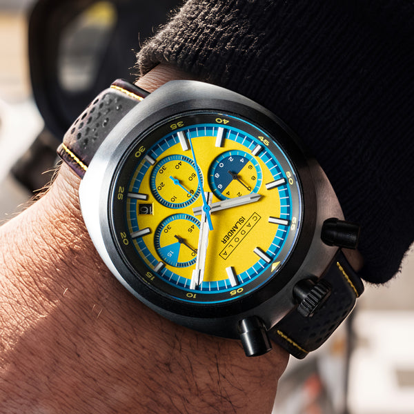 Cadola x Islander Testa Di Toro Chronograph in Aqua Sunburst #CD-1058-LIW0D