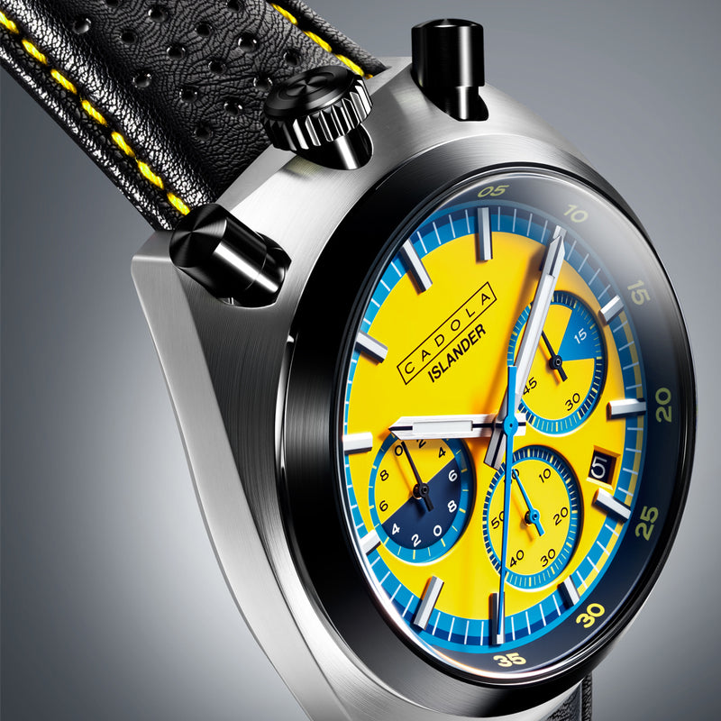 Cadola x Islander Testa Di Toro Chronograph in Aqua Sunburst #CD-1058-LIW0D