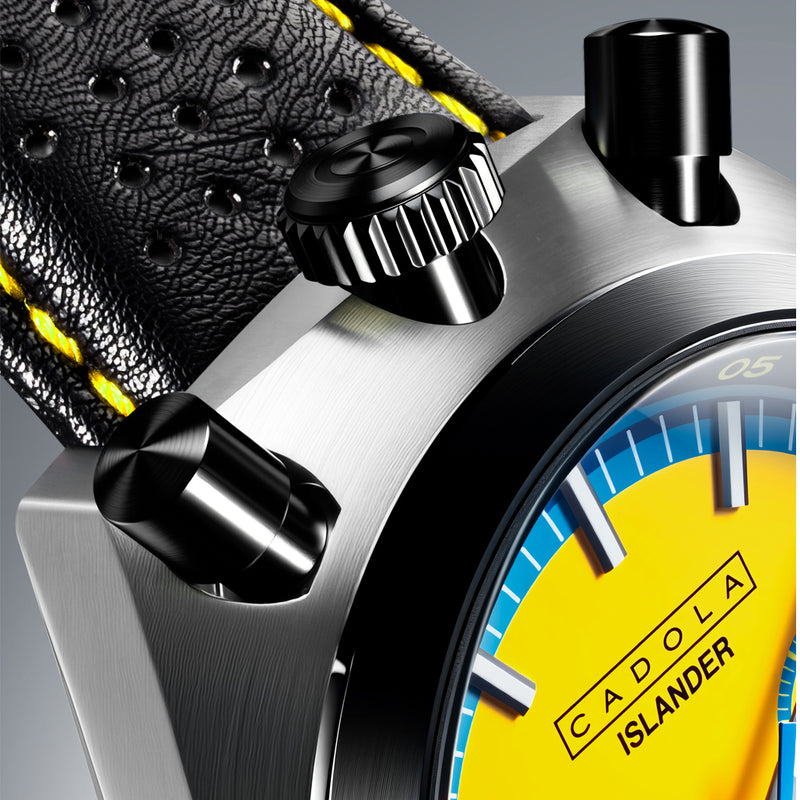 Cadola x Islander Testa Di Toro Chronograph in Aqua Sunburst #CD-1058-LIW0D