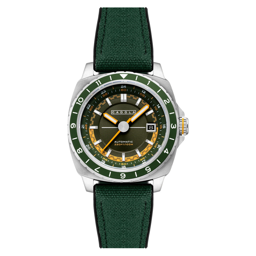 Cadola Overdrive Automatic Watch in Jet Green #CD-1063-02 — Long