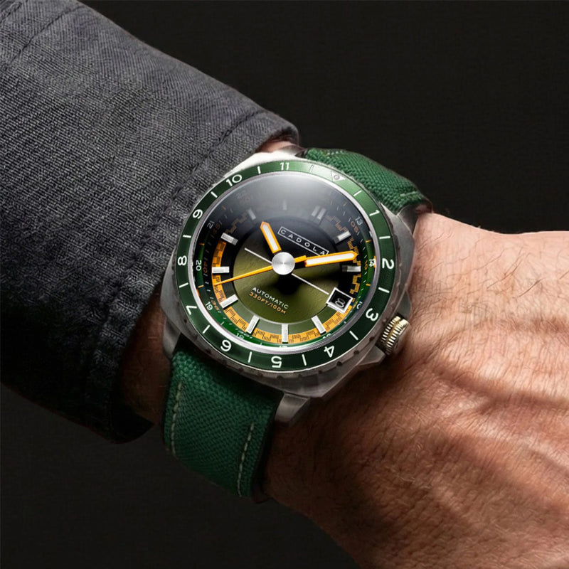 Cadola Overdrive Automatic Watch in Jet Green #CD-1063-02
