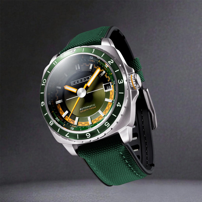 Cadola Overdrive Automatic Watch in Jet Green #CD-1063-02