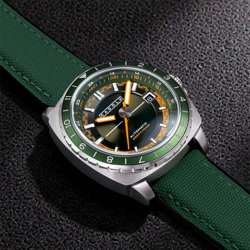 Cadola Overdrive Automatic Watch in Jet Green #CD-1063-02