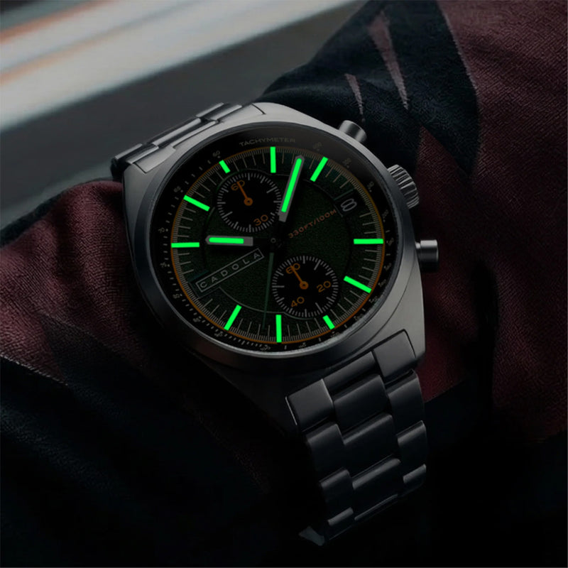 Cadola Slip Stream Meca-Quartz Chronograph in Viper Green #CD-1064-44