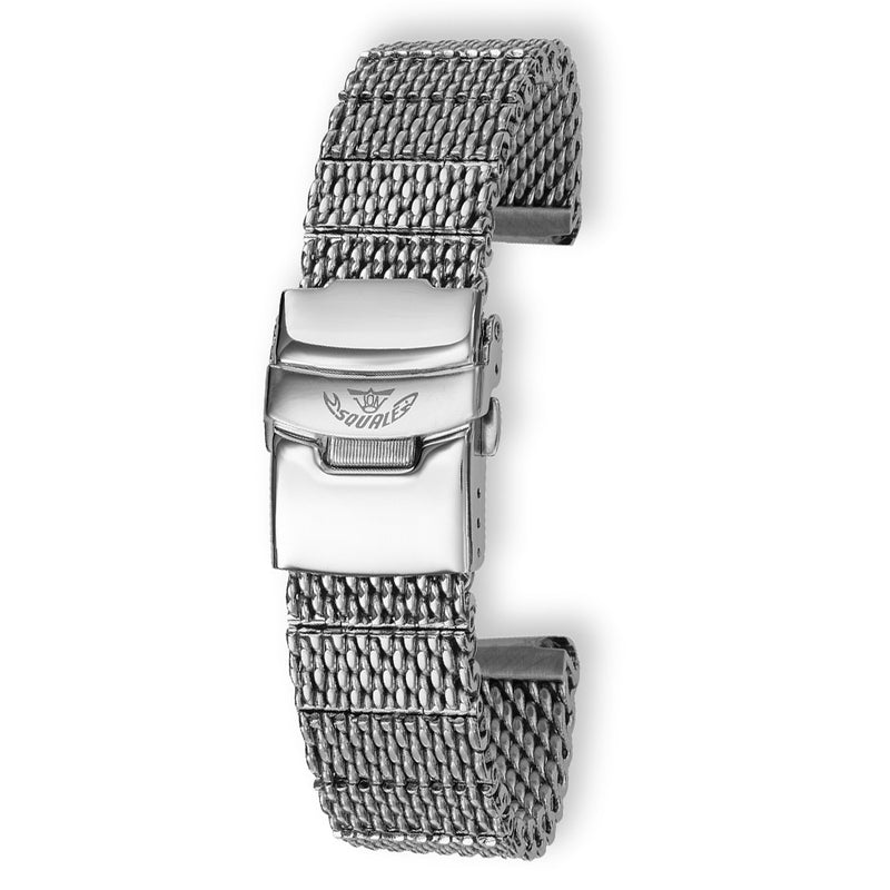Squale Polished Mesh Bracelet #1521 (Straight End, 20mm)