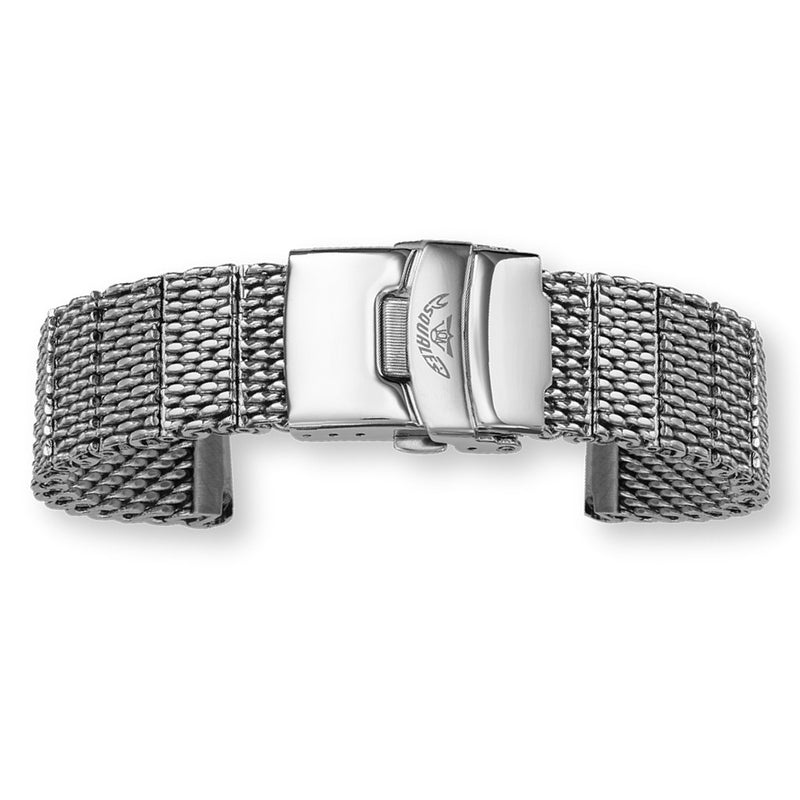 Squale Polished Mesh Bracelet #1521 (Straight End, 20mm)