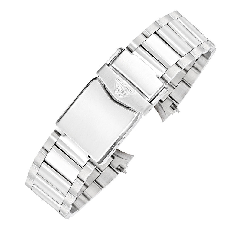 Squale SUB-39 GMT Stainless Steel Bracelet with Diver's Extension #CINSSSUB22 tilt