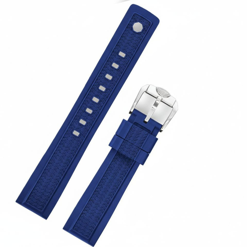 Squale Von Buren Blue Rubber Strap