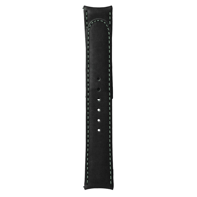 Formex 22mm ESSENCE 43 Black Leather Strap with Grey Stitch #CLS-0330-713