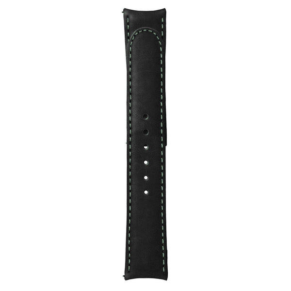 Formex 22mm ESSENCE 43 Black Leather Strap with Grey Stitch #CLS-0330-713