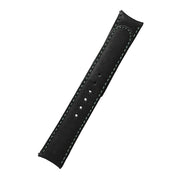 Formex 22mm ESSENCE 43 Black Leather Strap with Grey Stitch #CLS-0330-713