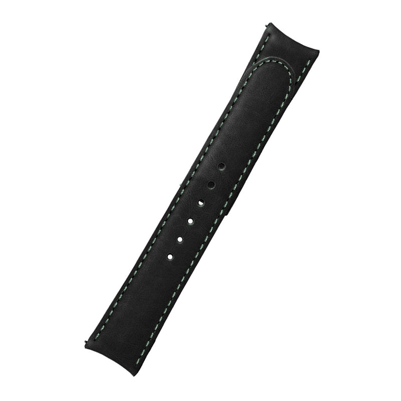 Formex 22mm ESSENCE 43 Black Leather Strap with Grey Stitch #CLS-0330-713