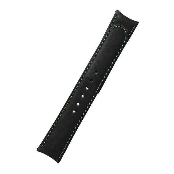 Formex 22mm ESSENCE 43 Black Leather Strap with Grey Stitch #CLS-0330-713
