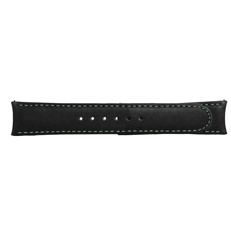 Formex 22mm ESSENCE 43 Black Leather Strap with Grey Stitch #CLS-0330-713
