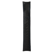 Formex 22mm ESSENCE 43 Black Leather Strap with Blue Stitch #CLS-0330-714