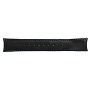 Formex 22mm ESSENCE 43 Black Leather Strap with Blue Stitch #CLS-0330-714