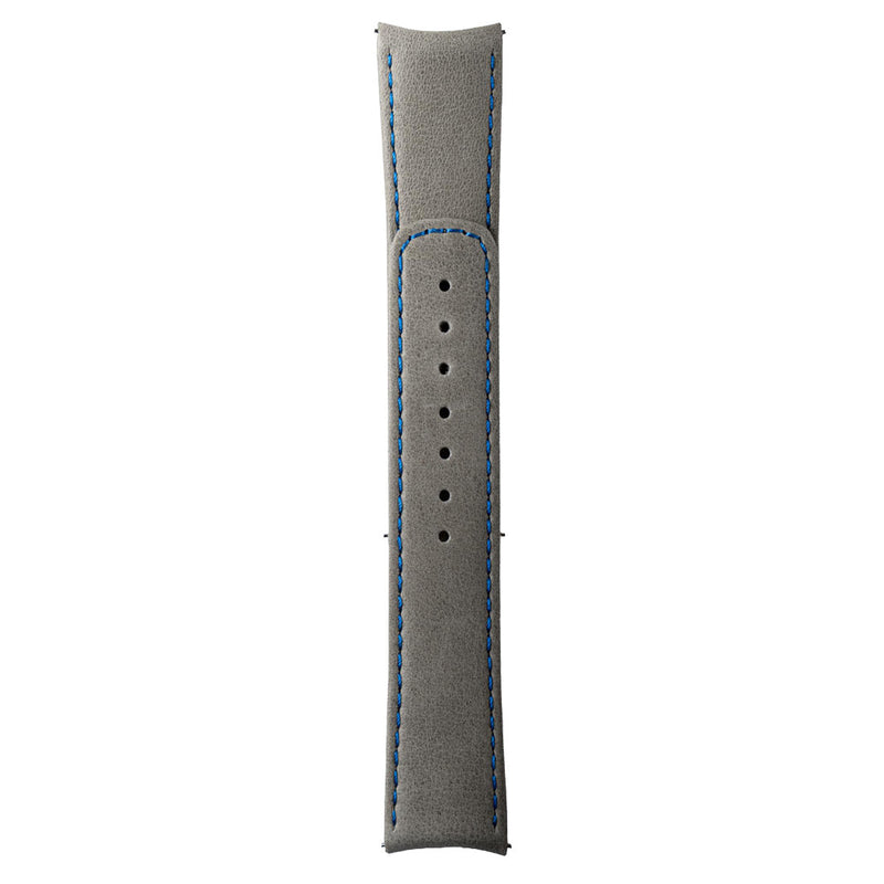 Formex 20mm Essence 39 Grey Leather Strap with Blue Stitching #CLS.0333.704