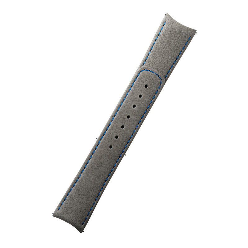 Formex 20mm Essence 39 Grey Leather Strap with Blue Stitching #CLS.0333.704