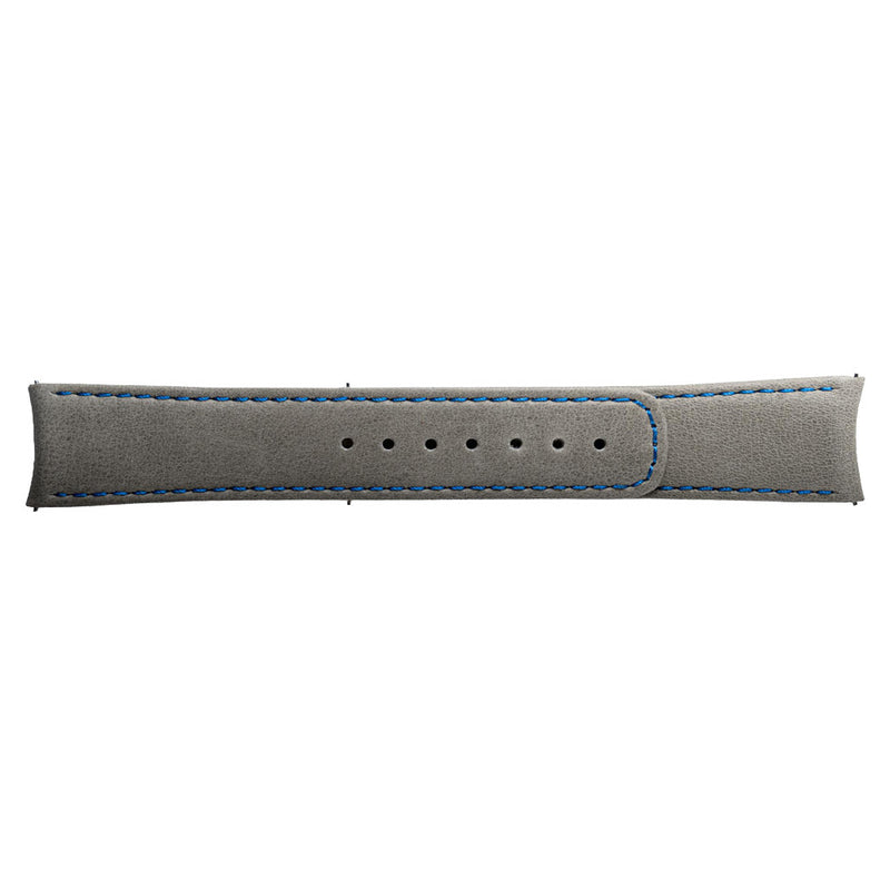 Formex 20mm Essence 39 Grey Leather Strap with Blue Stitching #CLS.0333.704