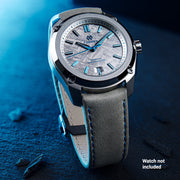 Formex 20mm Essence 39 Grey Leather Strap with Blue Stitching #CLS.0333.704