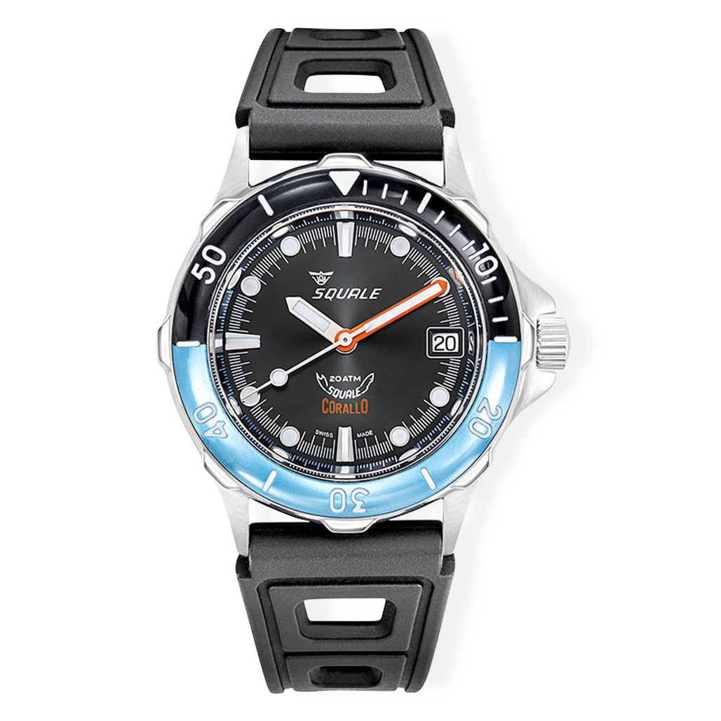 t*o様 14KT刻印あり　ヴィンテージ BLACK CORAL 黒珊瑚 カフス Squale Corallo NOS 2008 Black Dive Watch #CORALBICBK.RBK — Long