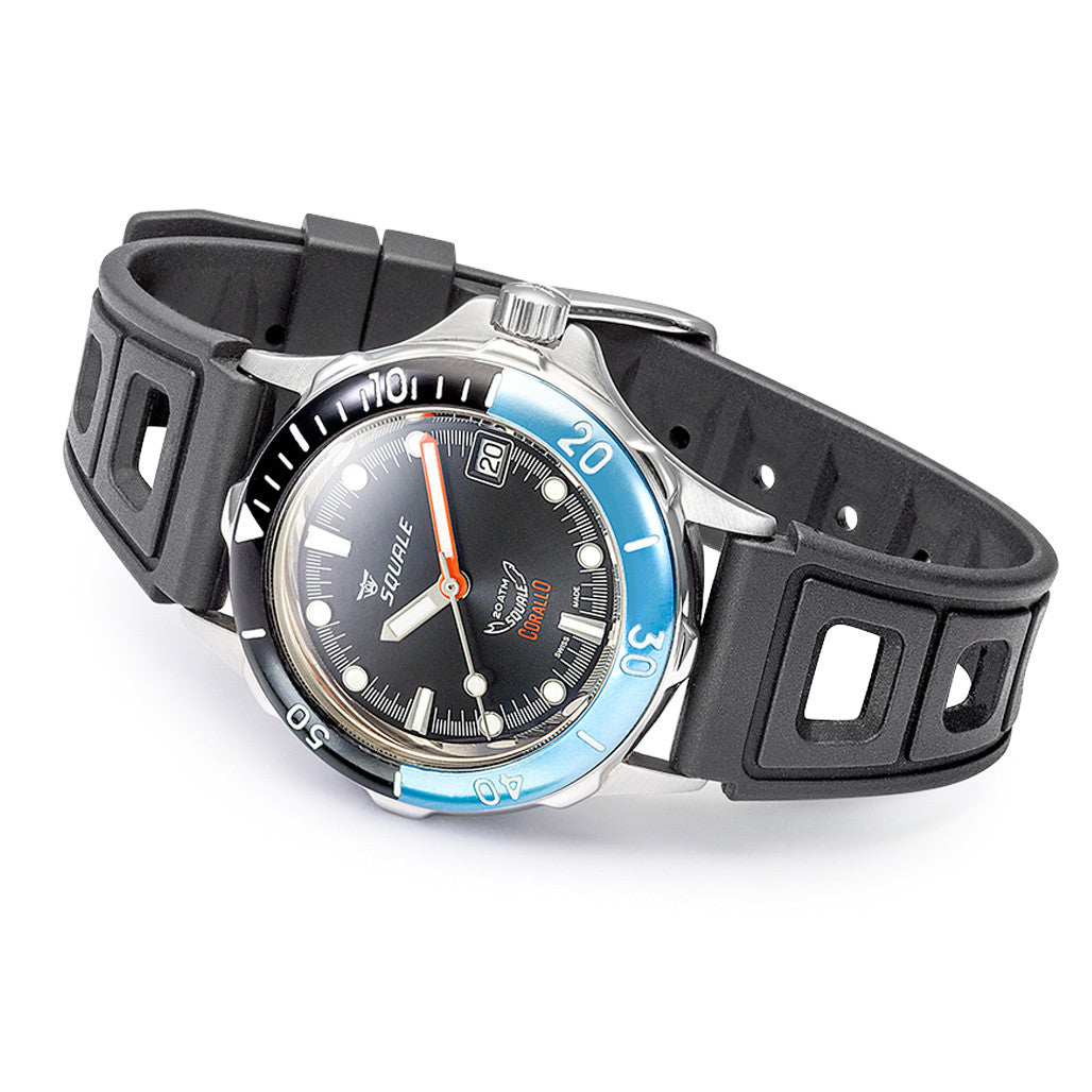 Squale Corallo NOS 2008 Black Dive Watch #CORALBICBK.RBK — Long