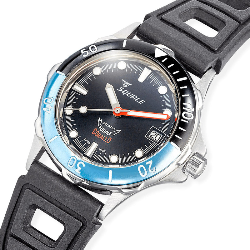 Squale Corallo NOS 2008 Black Dive Watch #CORALBICBK.RBK