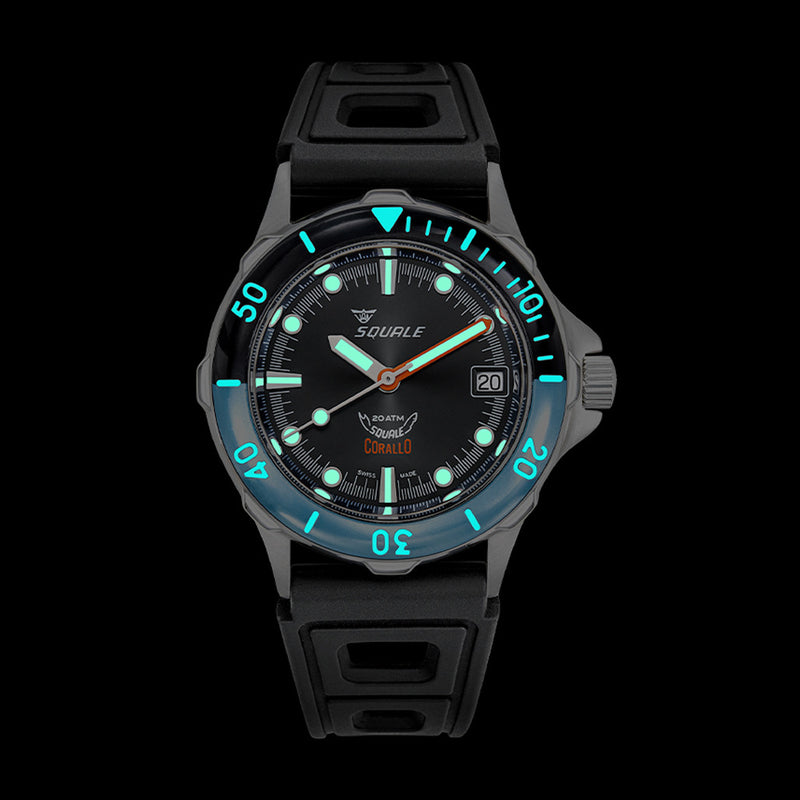 Squale Corallo NOS 2008 Black Dive Watch #CORALBICBK.RBK