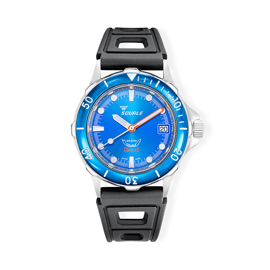 Squale Corallo NOS 2008 Blue Dive Watch #CORALBLBL.RBK — Long