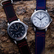 Dave Berghold DB Model 2 Field Watch with Black Dial #DB-Field-Black and white