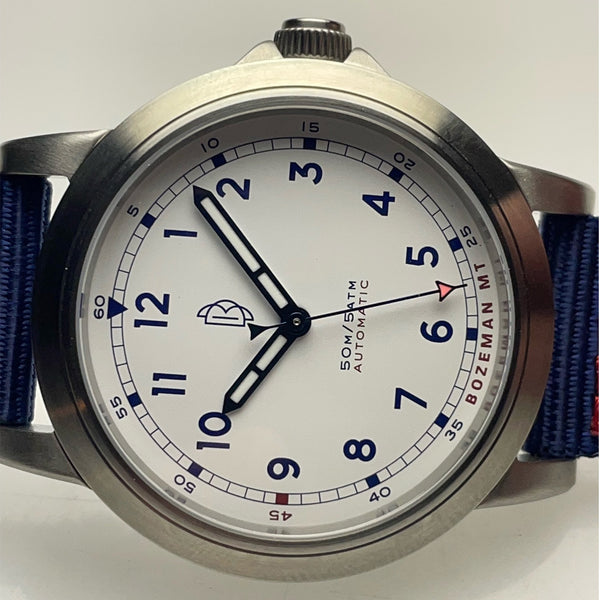 Dave Berghold DB Model 2 Field Watch with White Dial #DB-Field-White side