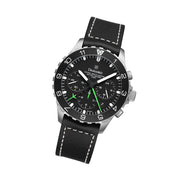 Damasko 42mm Chronograph with Stopwatch and 12-hour Totalizer with Green Accents #DC86/2-Gn tilt