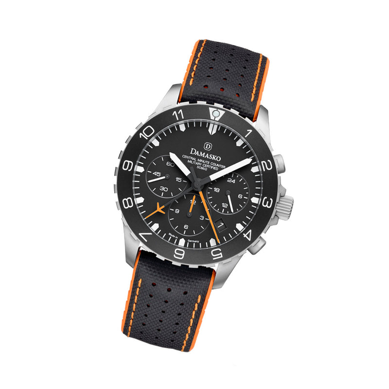 Damasko 42mm Chronograph with a Stopwatch and a 12-hour Totalizer #DC86/2-Or tilt