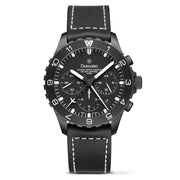 Damasko Black 42mm Chronograph with a Stopwatch plus 12-hour Totalizer #DC86/2BK zoom