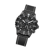 Damasko Black 42mm Chronograph with a Stopwatch plus 12-hour Totalizer #DC86/2BK tilt