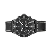 Damasko Black 42mm Chronograph with a Stopwatch plus 12-hour Totalizer #DC86/2BK side
