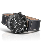 Damasko Black 42mm Chronograph with a Stopwatch plus 12-hour Totalizer #DC86/2BK side