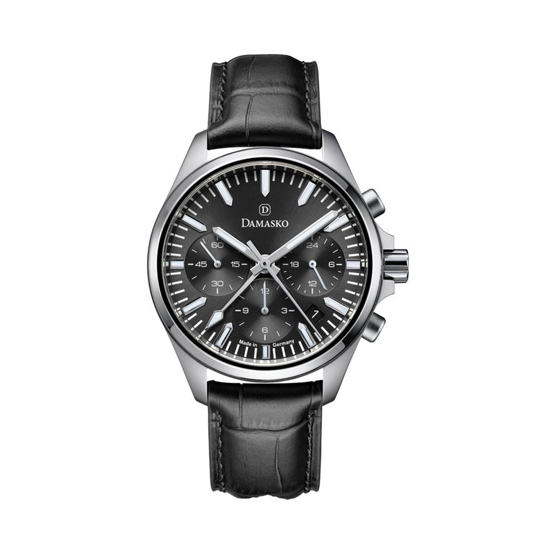 Damasko DC96 Center Minutes Elegant Chronograph with Black Dial #DC96