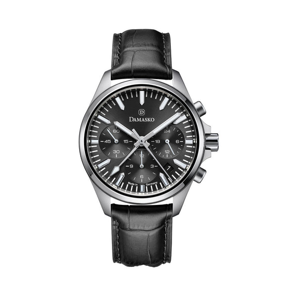 Damasko DC96 Center Minutes Elegant Chronograph with Black Dial #DC96