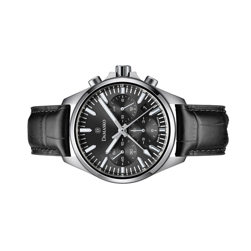 Damasko DC96 Center Minutes Elegant Chronograph with Black Dial #DC96