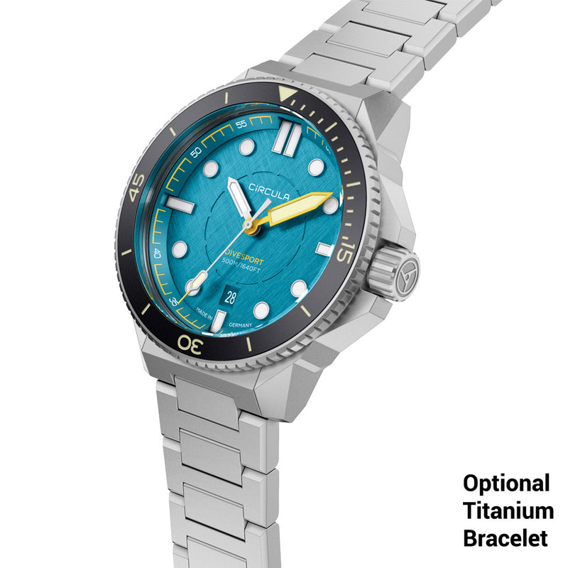 Circula DiveSport Titanium Automatic Dive Watch with Blue Dial #DE-TR-BS