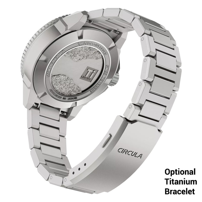 Circula DiveSport Titanium Automatic Dive Watch with Blue Dial #DE-TR-BS