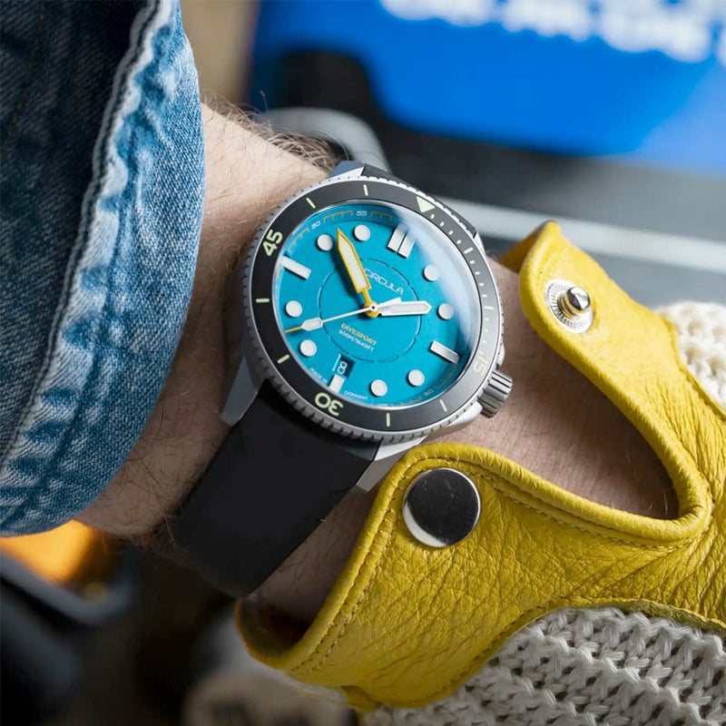 Circula DiveSport Titanium Automatic Dive Watch with Blue Dial #DE-TR-BS