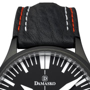 Damasko Black Steel Automatic Watch with Date #DK32BK